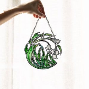 Lily of valley window hangings, Flowers Acrylic Window Hanging Art Decoration, Lily of valley Ornament, Gift for her, Home decoration