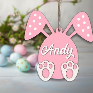Personalisierte Hase Ostern Korb Tag benutzerdefinierte Ostern Tischkarte Name Ostern Korb Name Charme Kind Ostern Korb Kind Geschenk