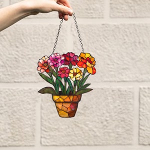 Nelke Blumen Acryl Fensterbehang: Blumenkunstdekoration