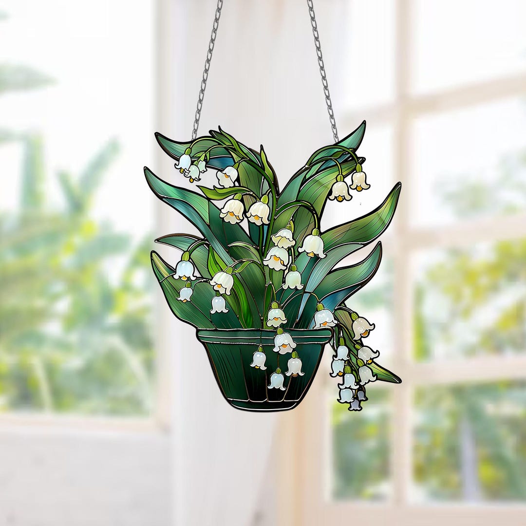Lily of the Valley Acrylic Window Hanging: Floral Home Decor - Etsy