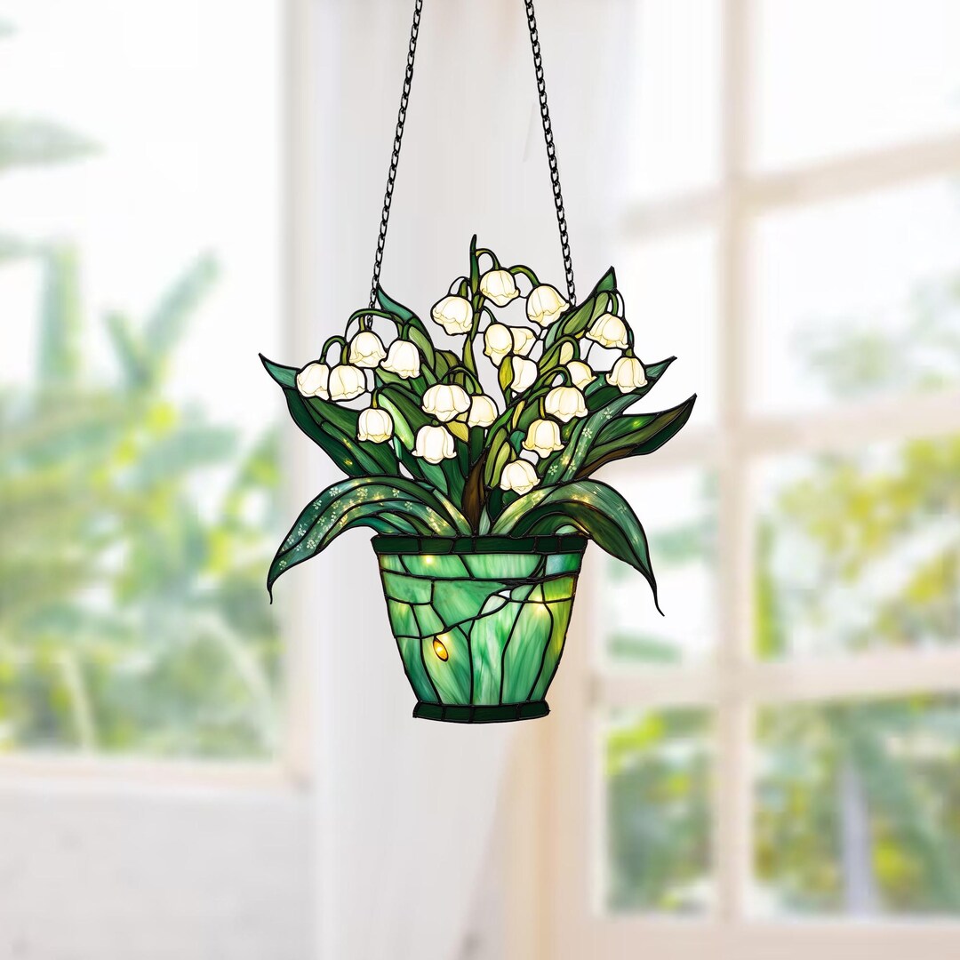 Lily of the Valley Acrylic Window Hanging: Floral Home Decor - Etsy