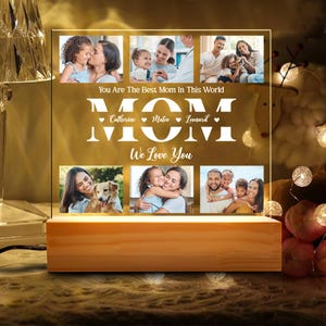 Gepersonaliseerde foto-nachtlampje, moeder led-nachtlampje, moeder cadeau van dochter, Moederdagcadeau, beste moeder ooit, sterrenbeeldkaartlamp