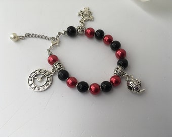 Mad Hatter's Tea Party Charm Bracelet