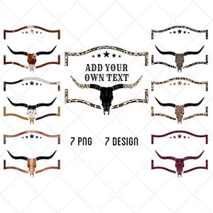 Western Bundle Png, Cowboy, Cowgirl, Howdy, Add Your Own Text / Name Leopard and Cowhide PNG, Bull Skull , Sublimation Designs