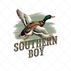 Southern Boy Mallard Duck Hunting PNG: Rustic Clipart (Digital Download)