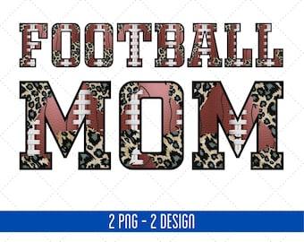 Football Mom Leopard PNG: Sublimation Design (Digital Download)