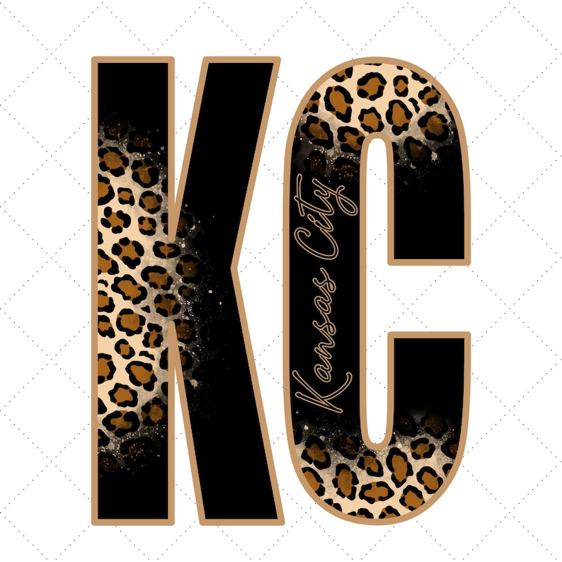 Kansas City PNG: Black Leopard KC Design (digital Download) - Etsy