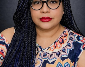 フルレースのセネガルツイストウィッグ：26インチのグルーレスミニツイスト