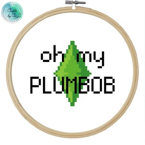 The Sims 'Oh My Plumbob' Cross Stitch PDF Pattern