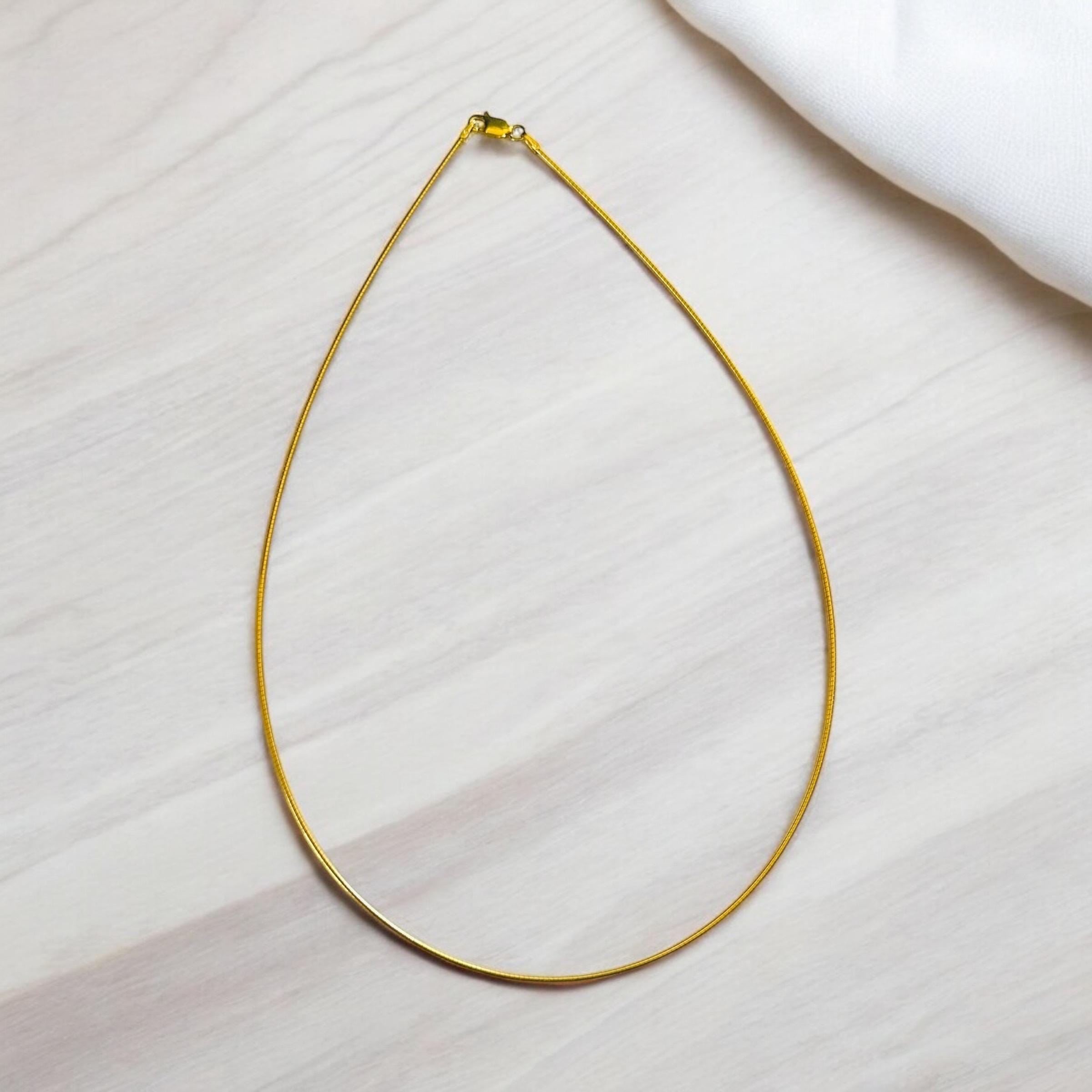 18k Omega Necklace - Etsy