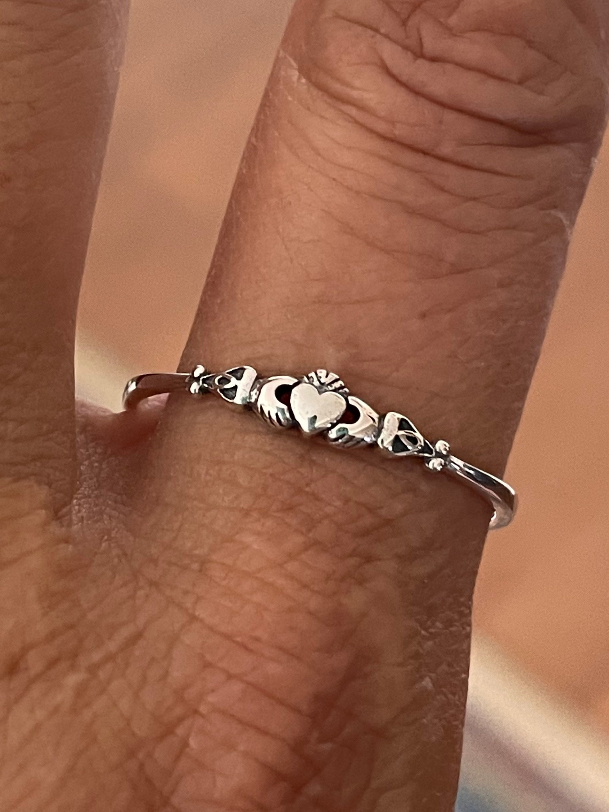 Sterling Silver Celtic Claddagh Ring