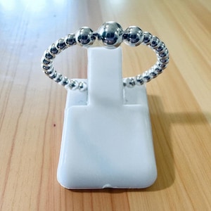 Sterling Silver Graduated Rolling Bead Ring