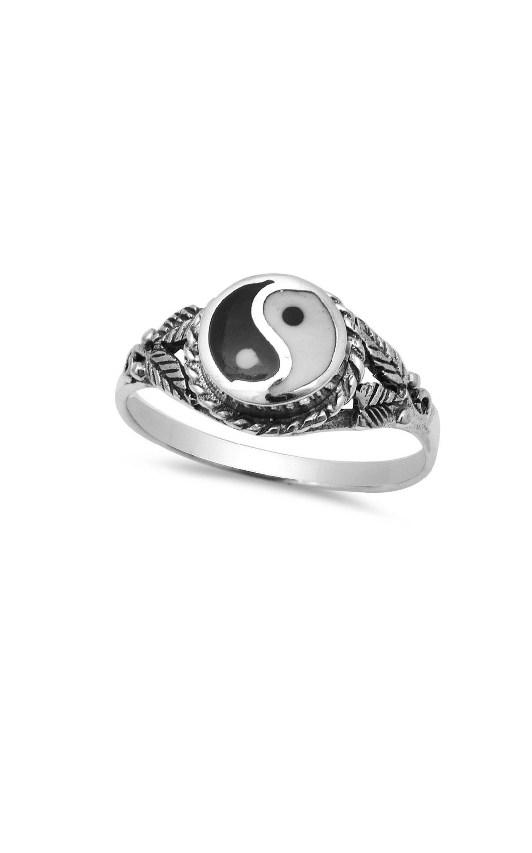 Sterling Silver Yin Yang Ring Etsy