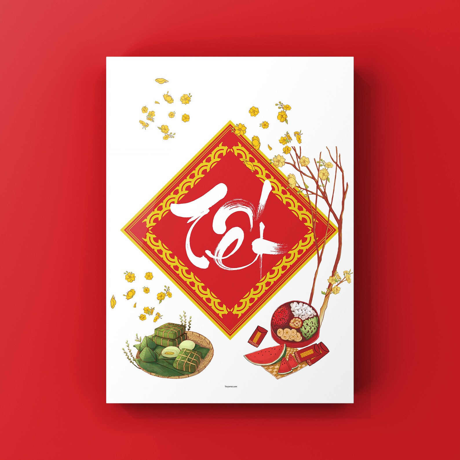 PRINTABLE Tet Poster Digital Download Art Lunar New Year | Etsy