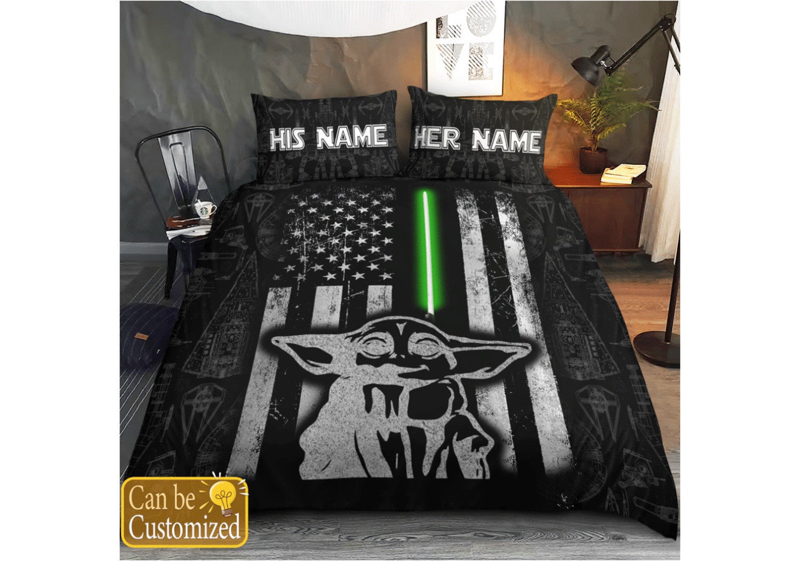 Baby Yoda The Mandalorian Bedding Set 3D Home Textile Quality Etsy
