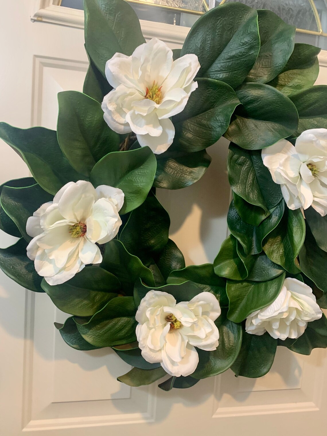 Magnolia Wreath With Flowers for Indoor or Outdoor Everyday Etsy