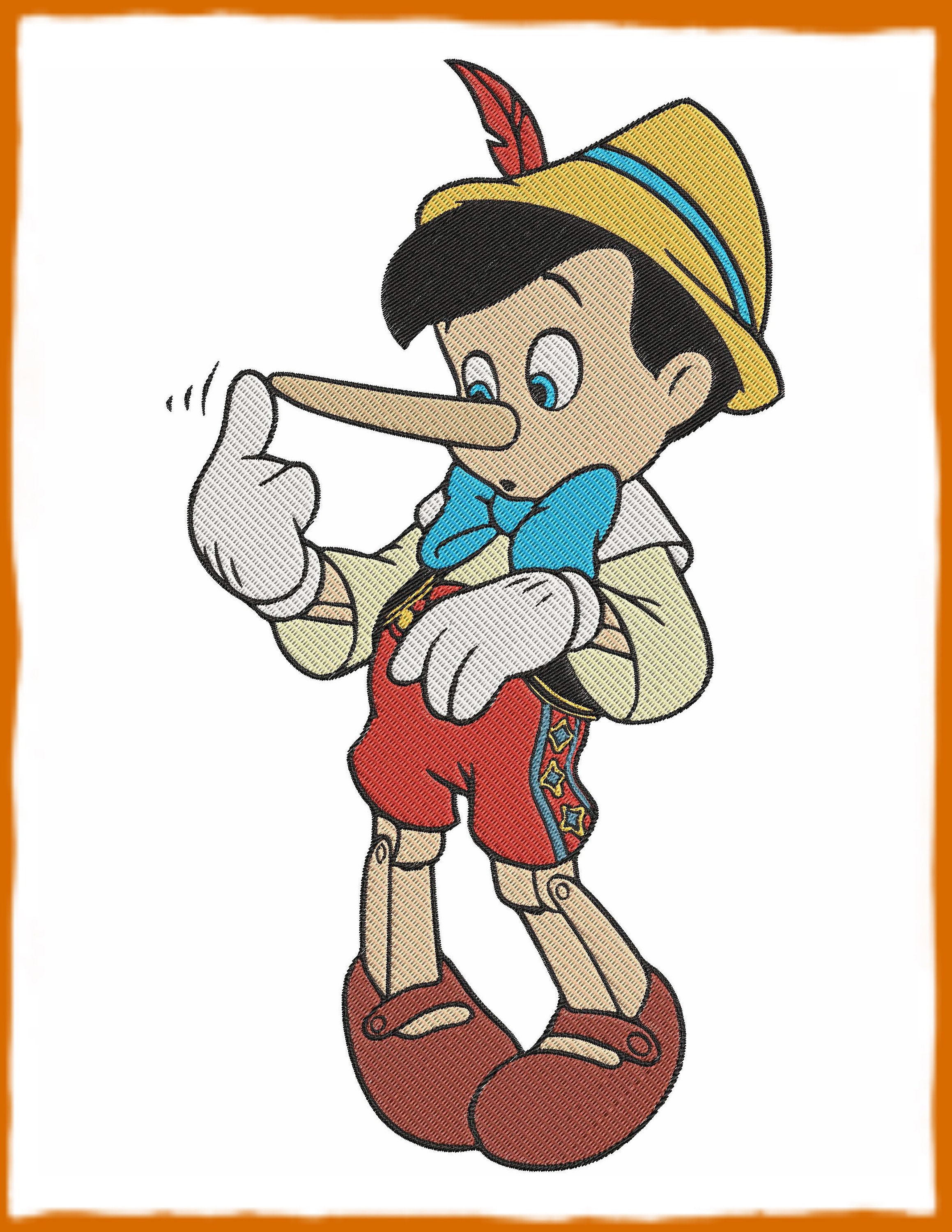 Naso Pinocchio Pieno Ricamo Design 4 - Download istantaneo