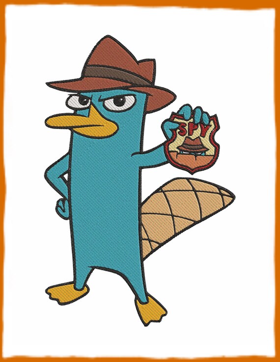 Perry The Platypus Phineas And Ferb Fill Embroidery Design 4 Etsy