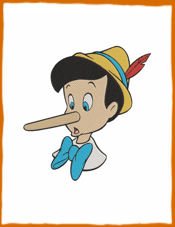 Naso Pinocchio Pieno Ricamo Design 5 - Download istantaneo