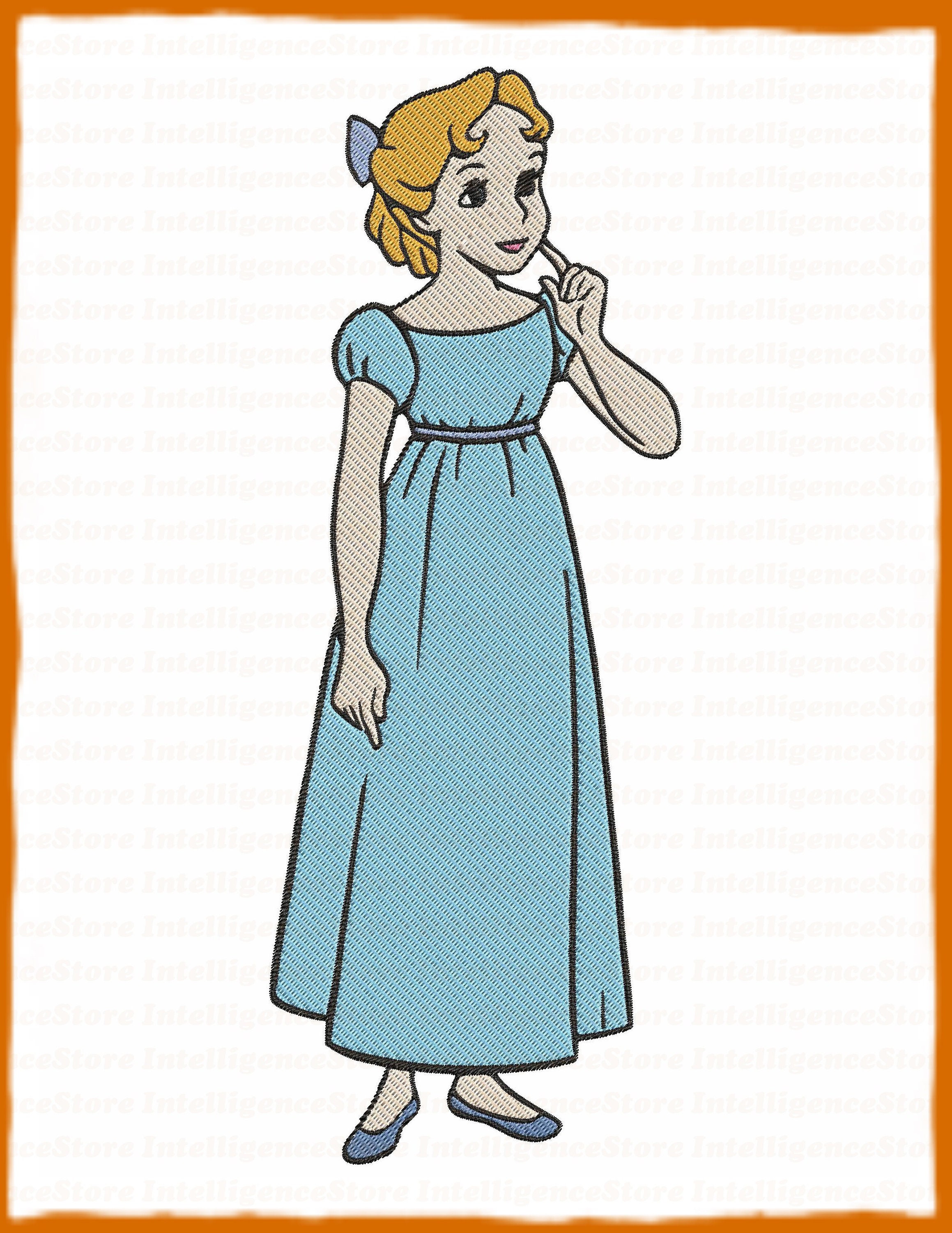 Wendy Darling Peter Pan Filled Embroidery Design 2 Instant Download - Etsy  Finland