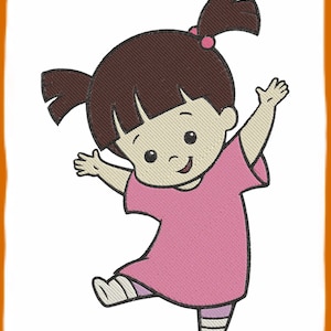 Boo Monsters Inc Filled Embroidery Design 6 - Instant Download