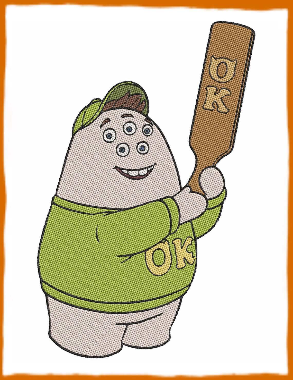 Oozma Kappa Monsters Inc gefüllt Stickerei Design 1 Instant Etsy.de