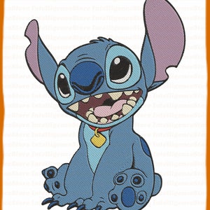 Lilo And Stitch Filled Embroidery Design 11 - Instant Download