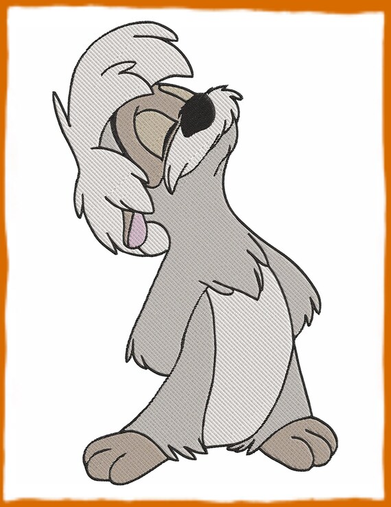 Gurgi the Black Cauldron Filled Embroidery Design 3 Instant Etsy