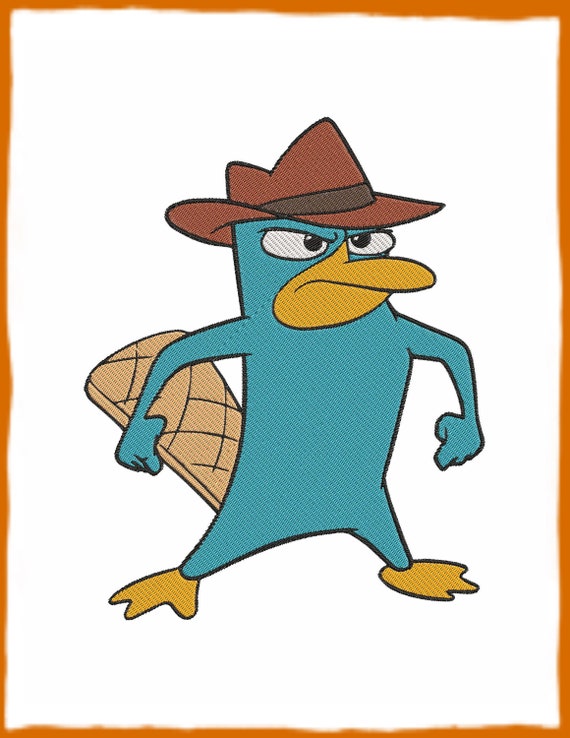 Perry The Platypus Phineas And Ferb Fill Embroidery Design 15 - Instant  Download