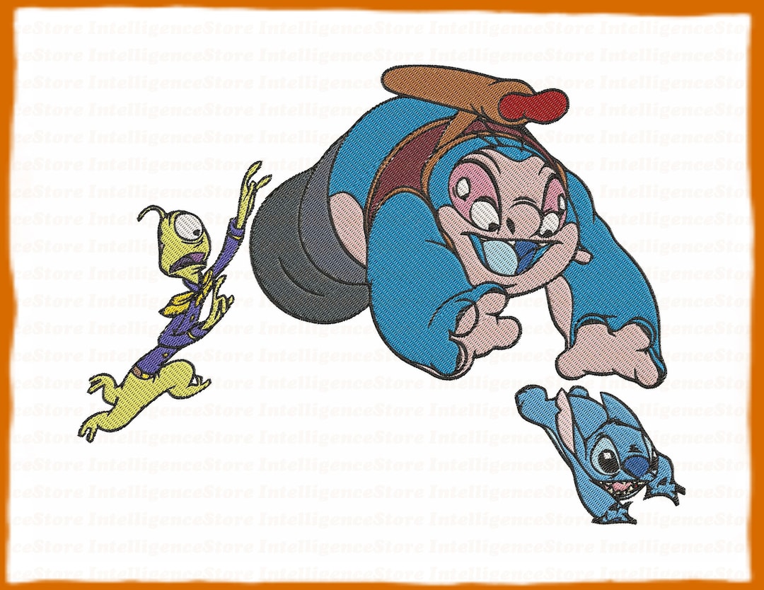 Jumba Jookiba Lilo and Stitch Filled Embroidery Design 4 Instant Download Etsy