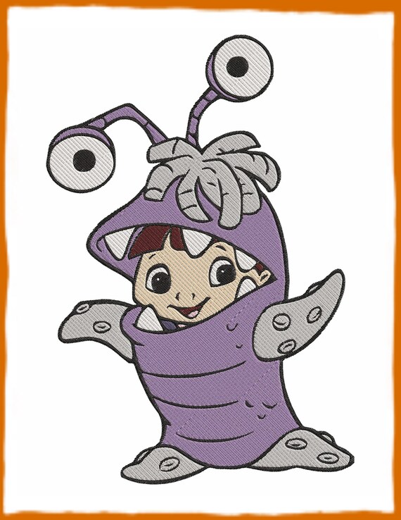 Boo Monsters Inc Filled Embroidery Design 8 Instant Download | Etsy