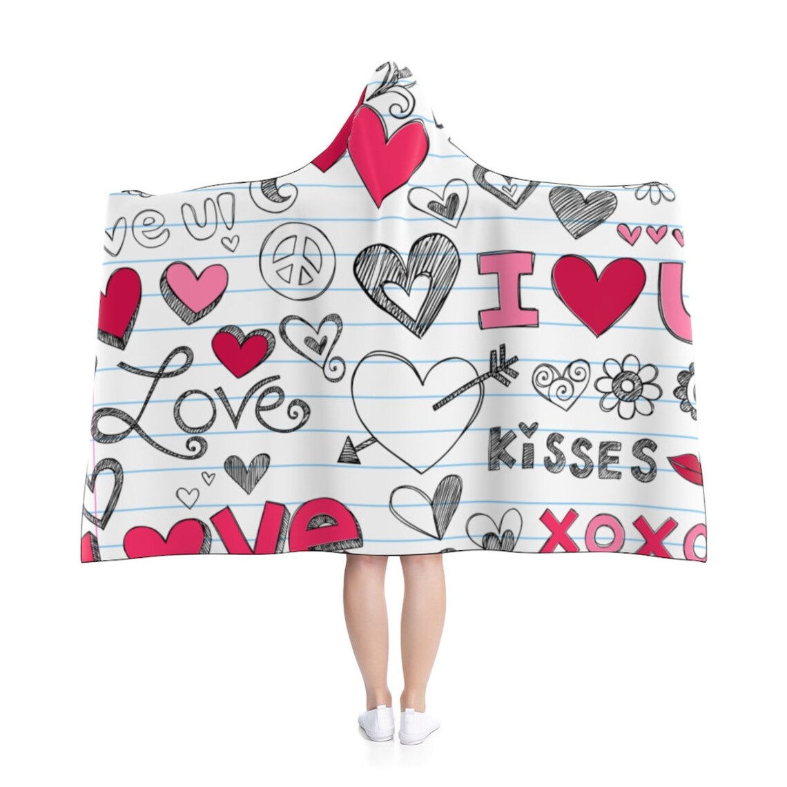 I Love You Hooded Blanket / I Love You Hooded Blankets Etsy