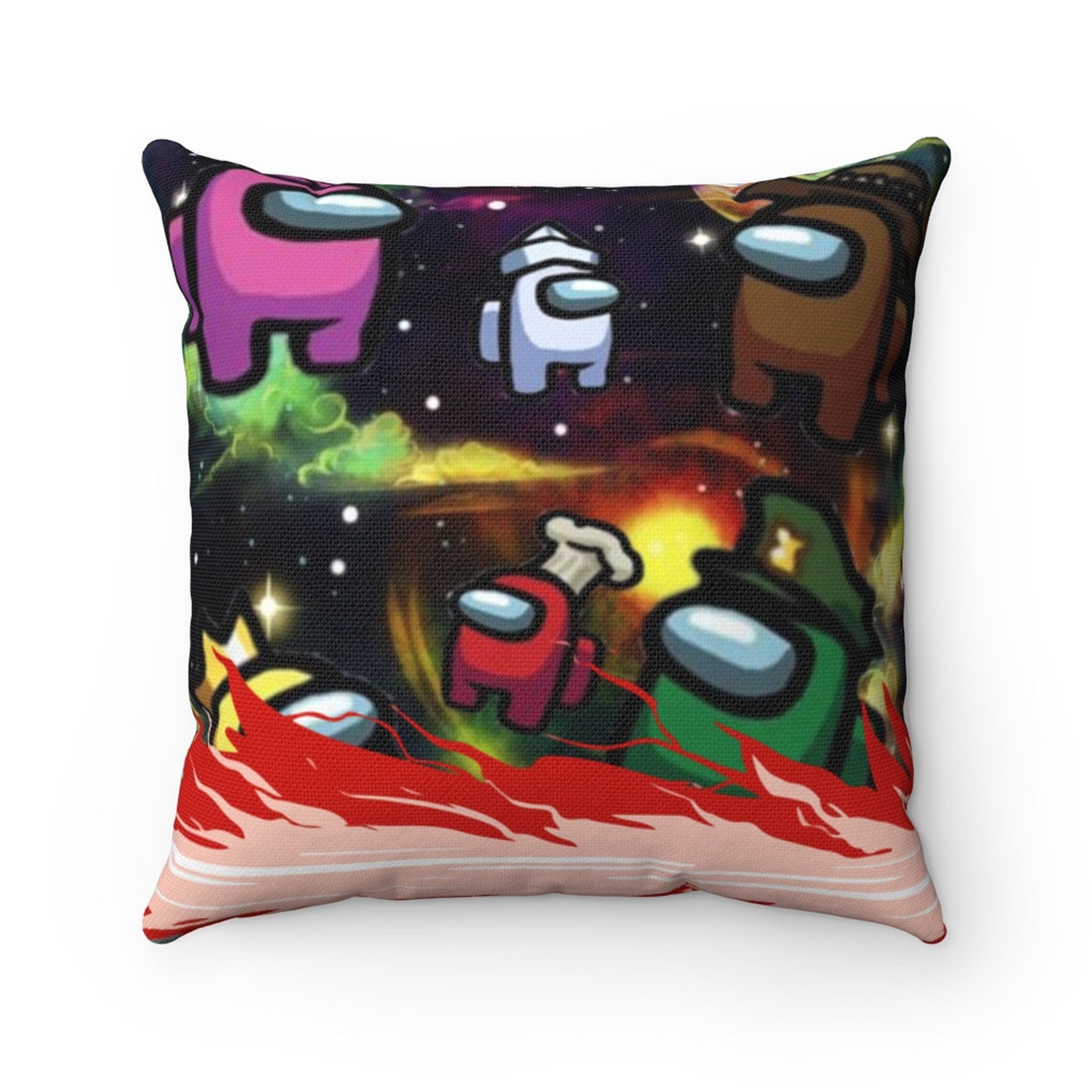 Among Us Spun Polyester Square Pillow 5 / Among Us Spun Etsy