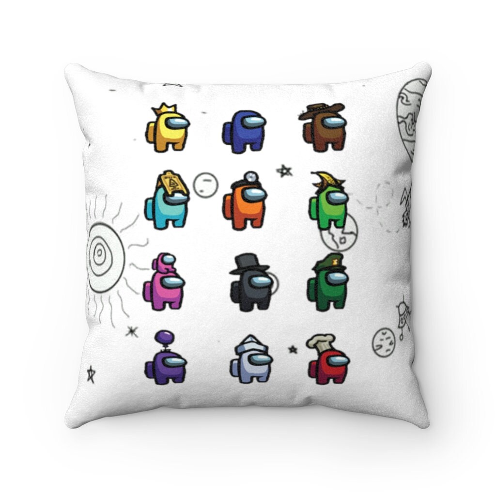 Among Us Pillows / Among Us Faux Suede Square Pillow 3 Etsy