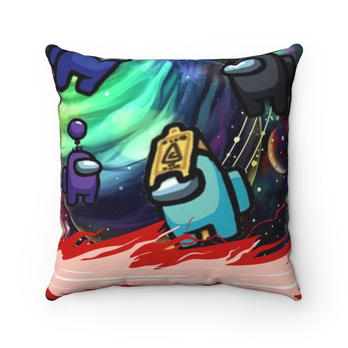 Among Us Spun Polyester Square Pillow 5 / Among Us Spun Etsy