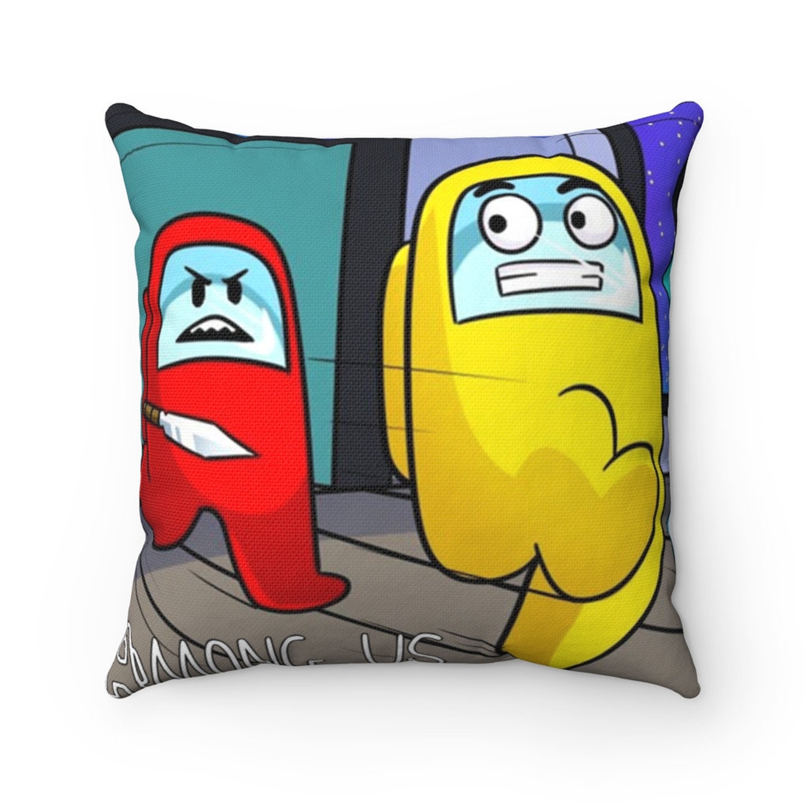 Among Us Spun Polyester Square Pillow 3 / Among Us Spun Etsy