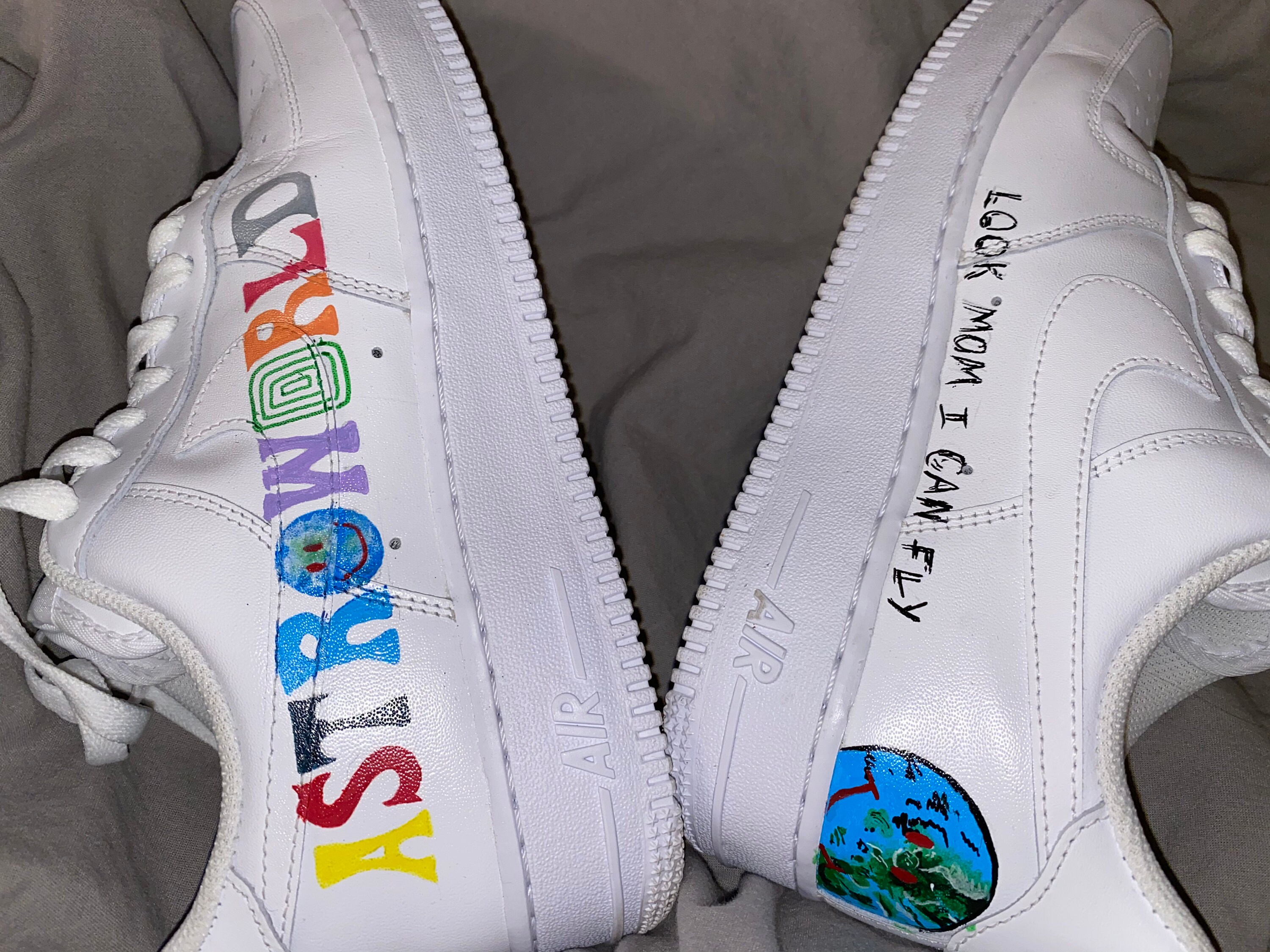 Astroworld customized Air Force 1s | Etsy