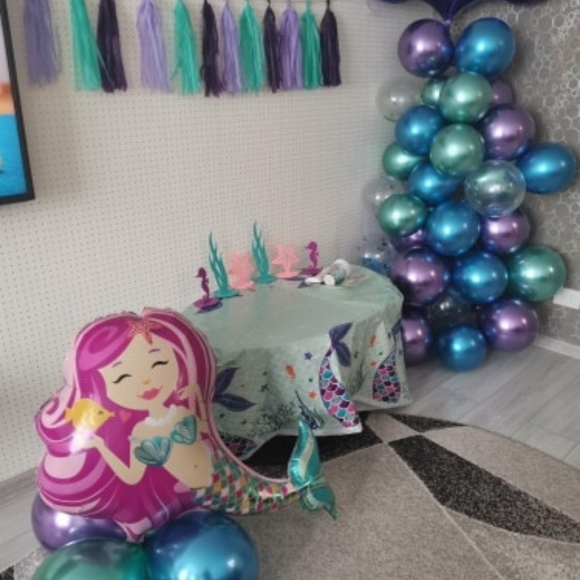 Mermaid Balloon Arch Set Mermaid Tail Balloon Little Mermaid Etsy