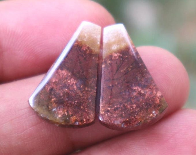 Copper Opalized Wood Pair