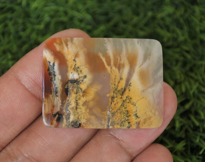 Dendritic Agate Gemstone (40mm × 30mm)