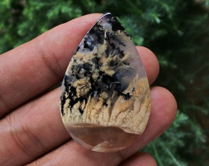 Dendritic Agate Gemstone: Tree Agate Crystal (45mm)