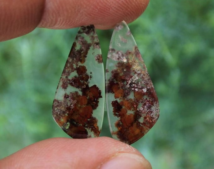 Moss Agate Earring Pair