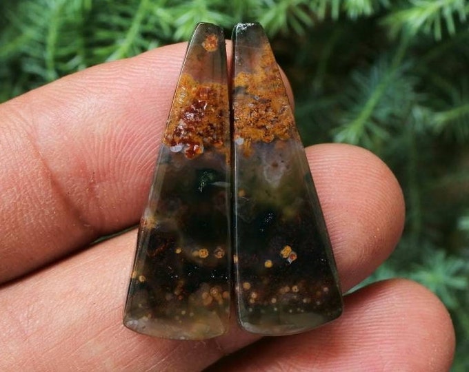 Ocean Jasper Earring Pair ,Agate rock,Malachite Gemstone,Agate crystal meaning,Larima gemstone,Flower agate,Tree agate