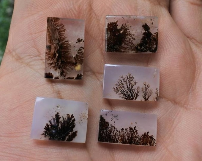6 Pieces Dendritic agate,Agate rock,Malachite Gemstone,Agate crystal meaning,Larima gemstone,Flower agate,Tree agate