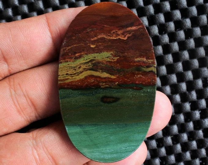 Landscape Multicolor Java Jasper,Orange colour,Agate crazy lace,Crystal healing,Blue gemstone,Gemstone jewelry,Diamond gemstone