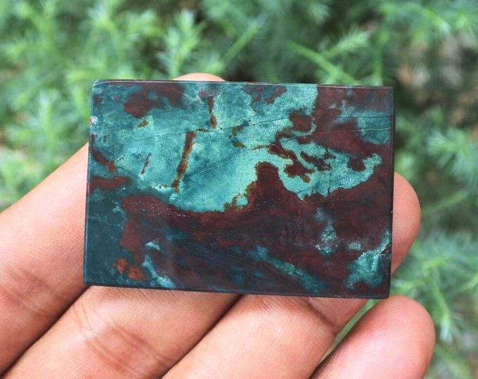 Multicolor Java Jasper Gemstone: Crystal Healing Stone (48mm × 33mm × 4mm)