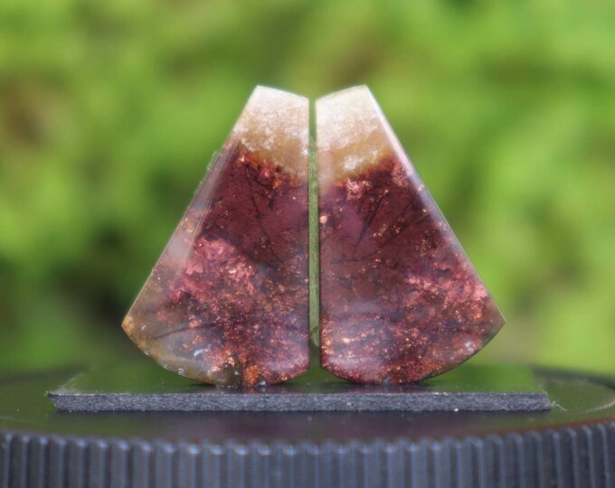 Copper Opalized Wood Pair