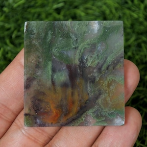 Genomskinlig flerfärgad Java Moss Agat