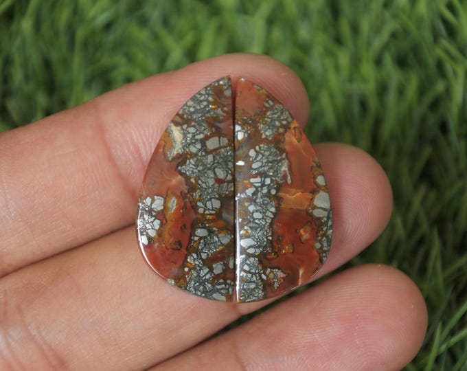 Marcasite Agate Earring Pair