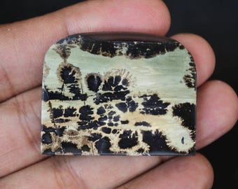 Dendritic Jasper Agate Slice: Malachite Gemstone Inclusions